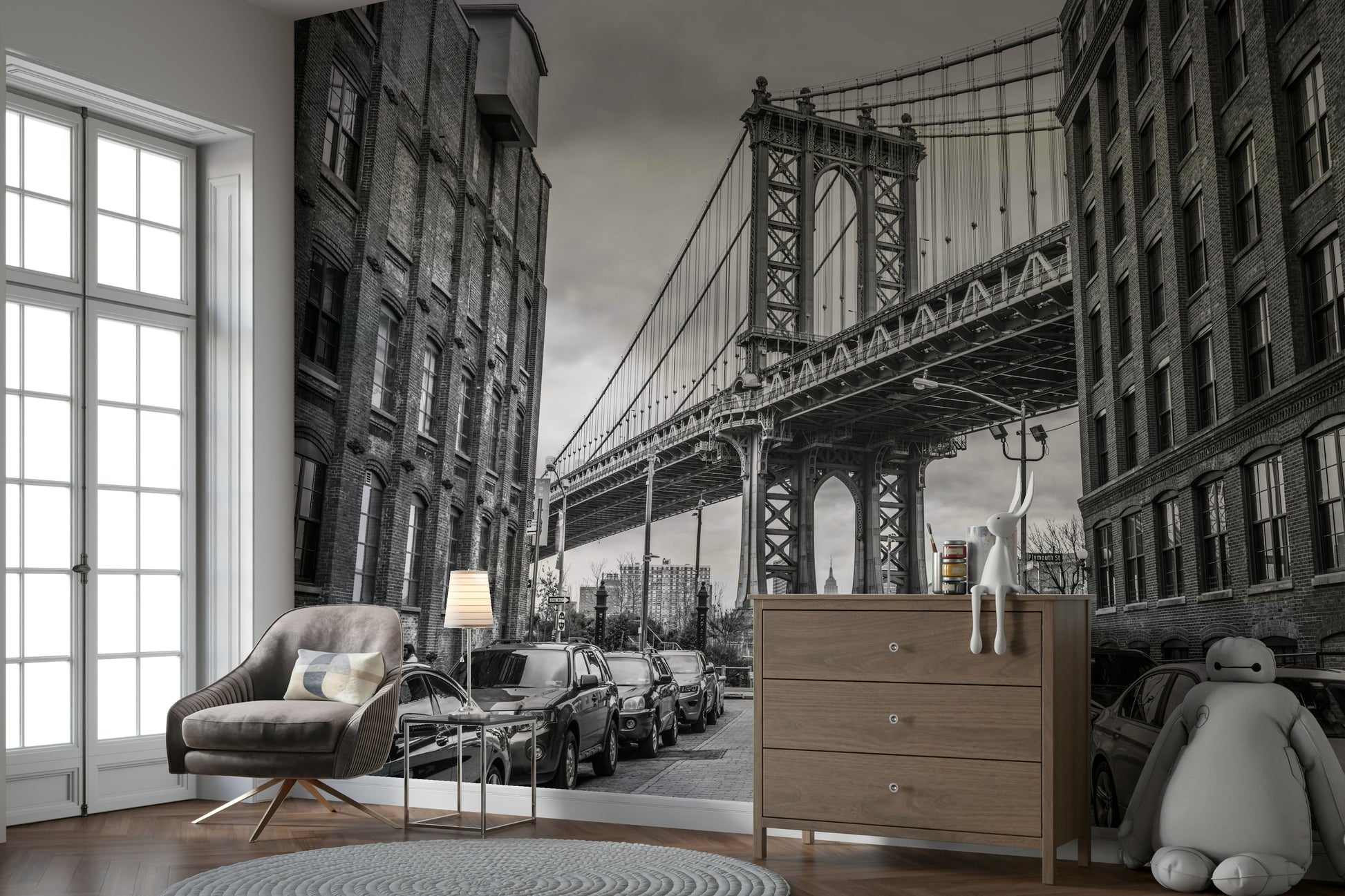 The tones are grayscale, highlighting the architecture and details.

