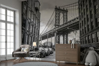 The tones are grayscale, highlighting the architecture and details.

