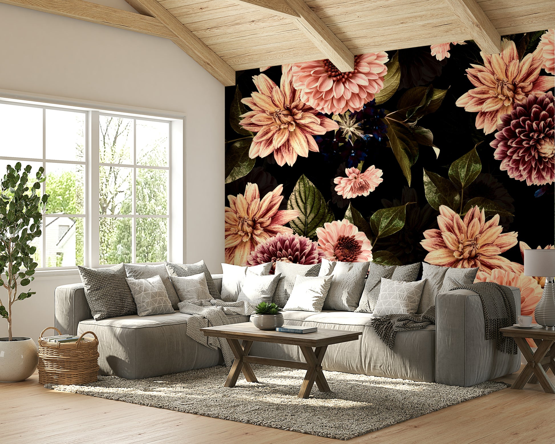 The design has a very polished and luxurious effect on the space.

