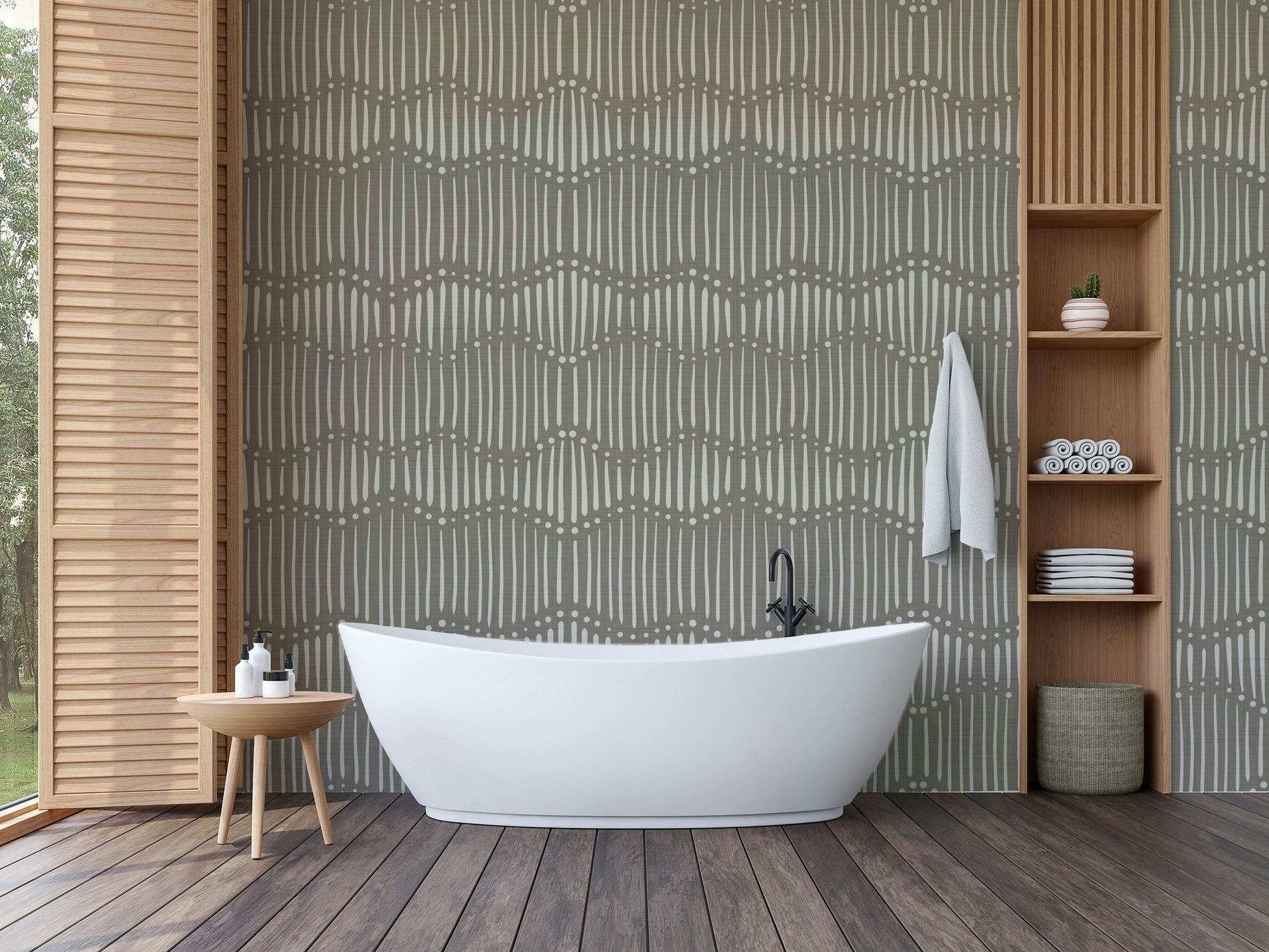 A close-up view shows the soft, blended details of the woven pattern.

