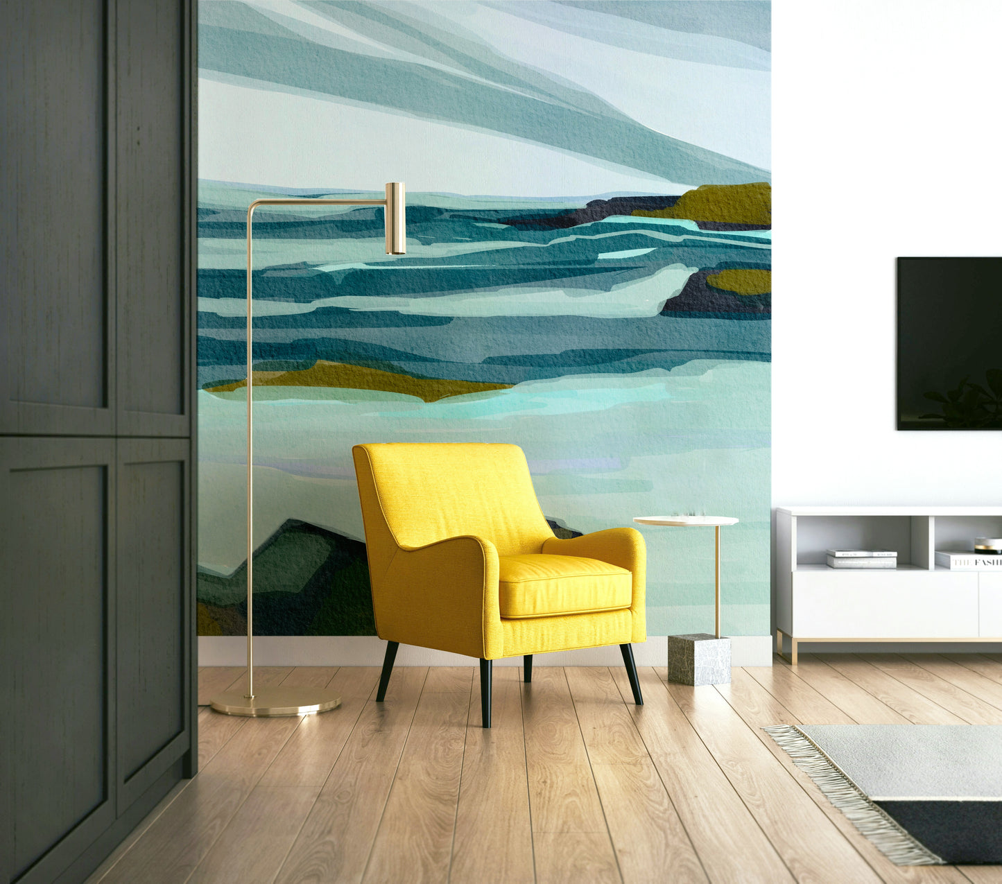 The design has a very calming and serene effect on the space.

