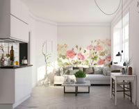 The flowers are painted in a classic, vintage style.
