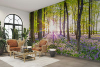 The wall art combines a nature theme with a tranquil feel.

