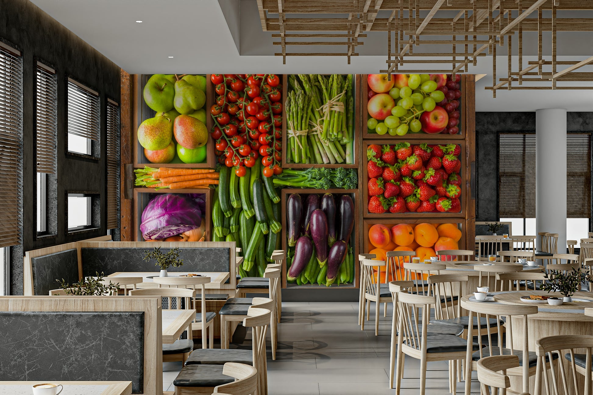 A seamless pattern for a kitchen or dining room.

