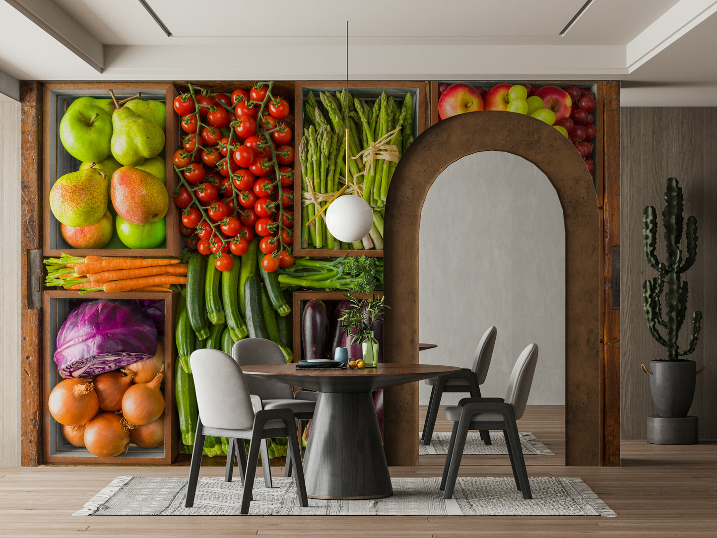 A calm and serene wall covering.

