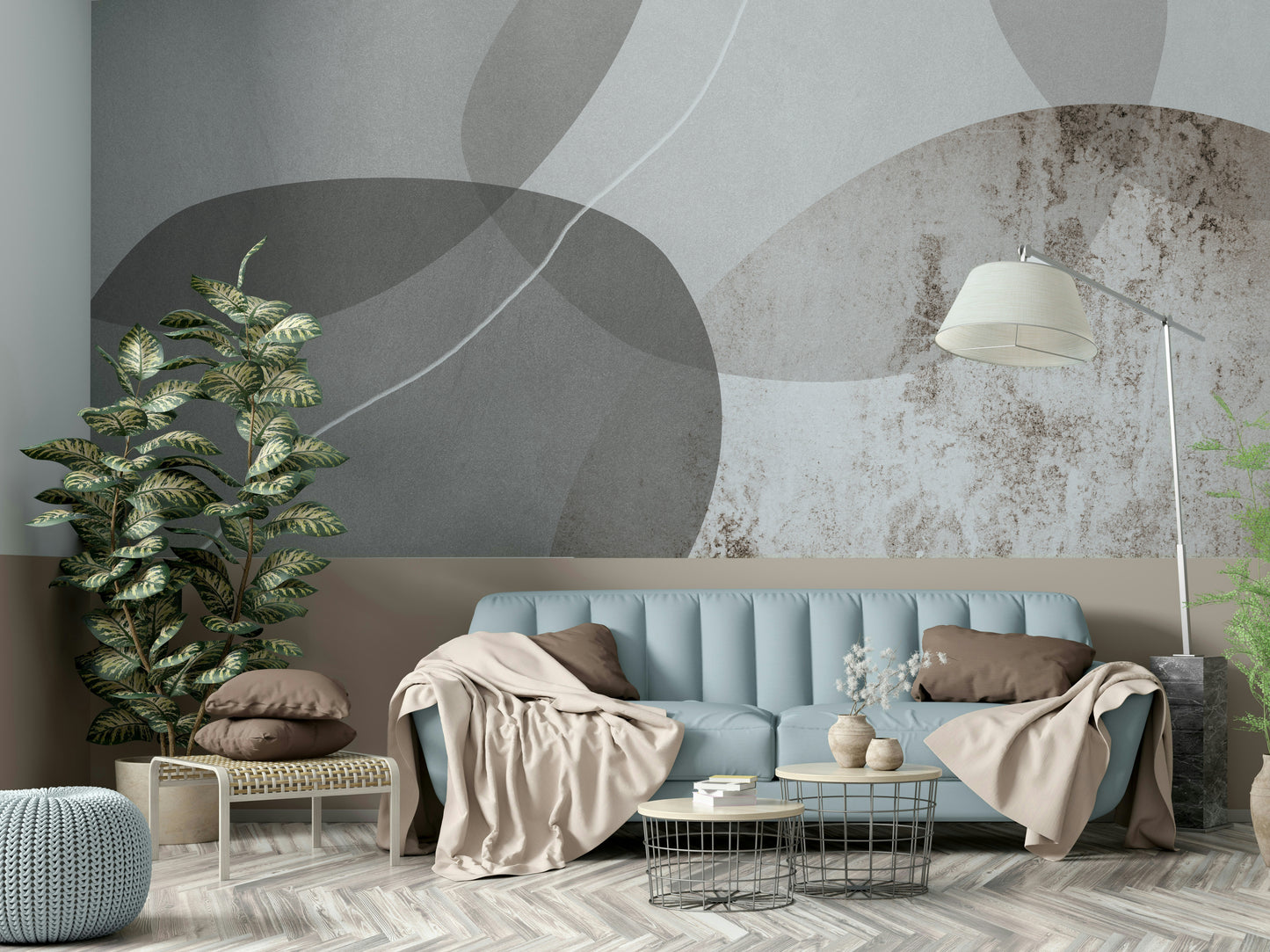 A calm and serene wall covering.

