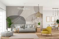 The wallpaper is perfect for a peaceful space.

