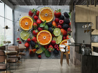 The wallpaper is perfect for a peaceful space.

