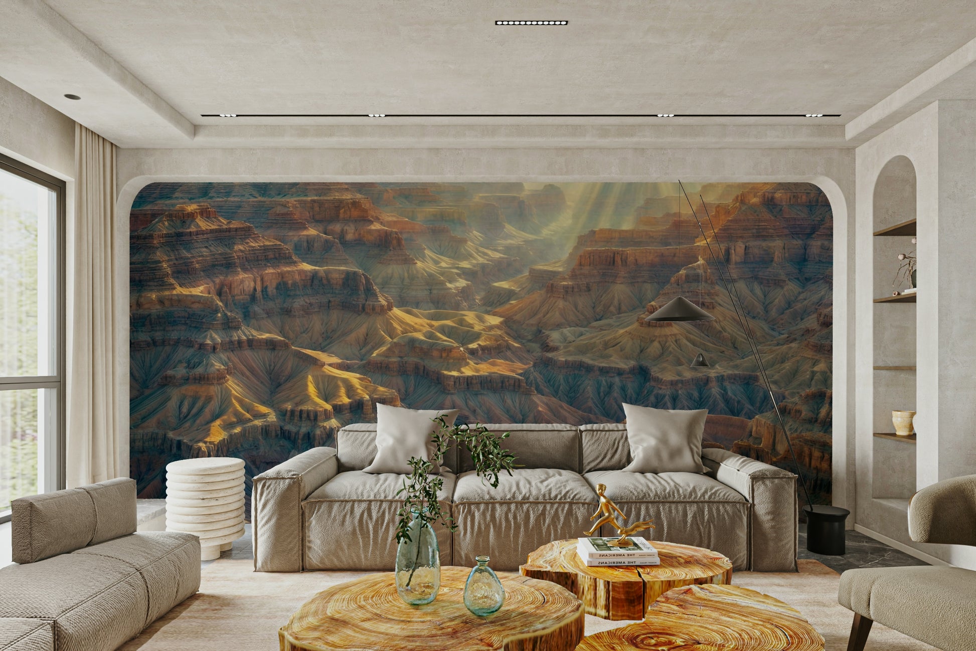 The design has a very polished and luxurious effect on the space.

