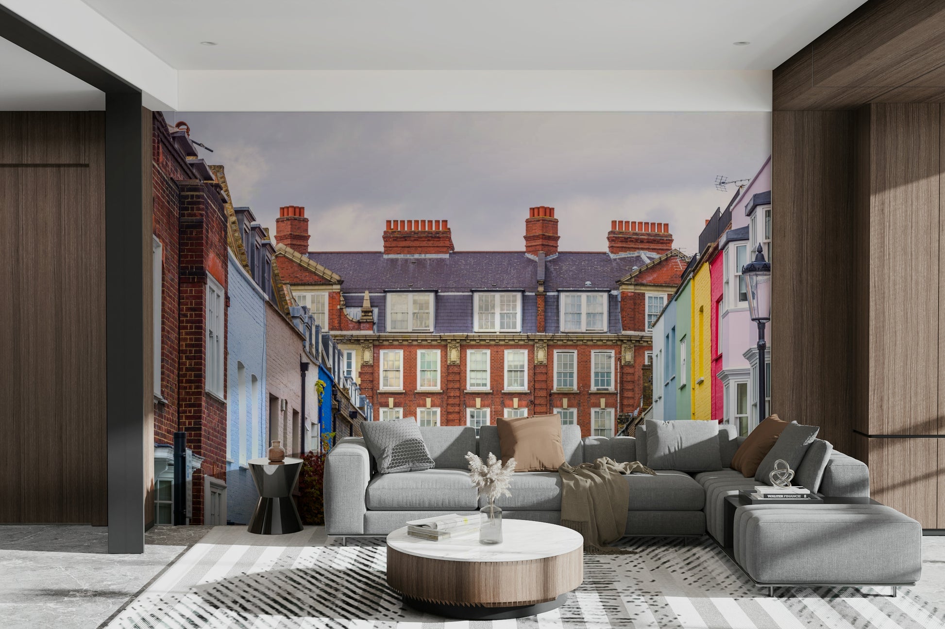 The wallpaper is perfect for an accent wall.

