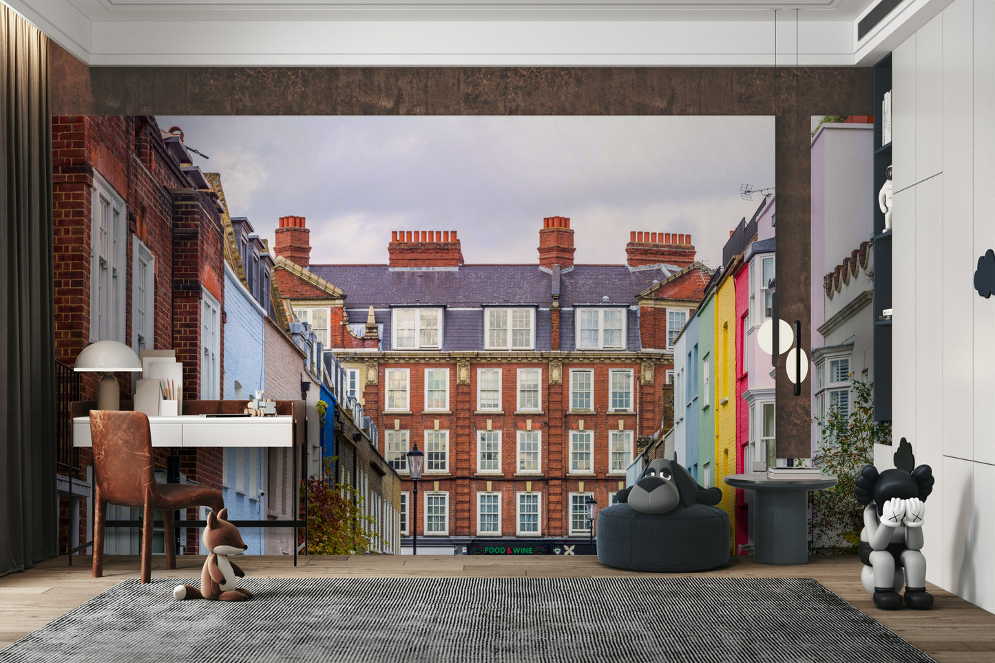 A high-quality print of a classic city scene.

