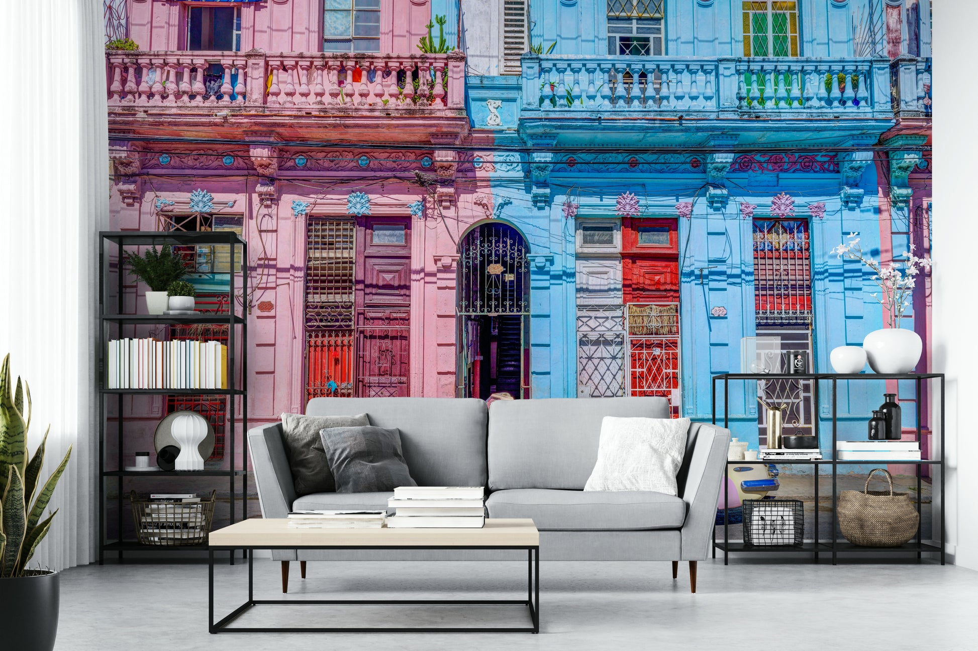 The wallpaper is perfect for an accent wall.

