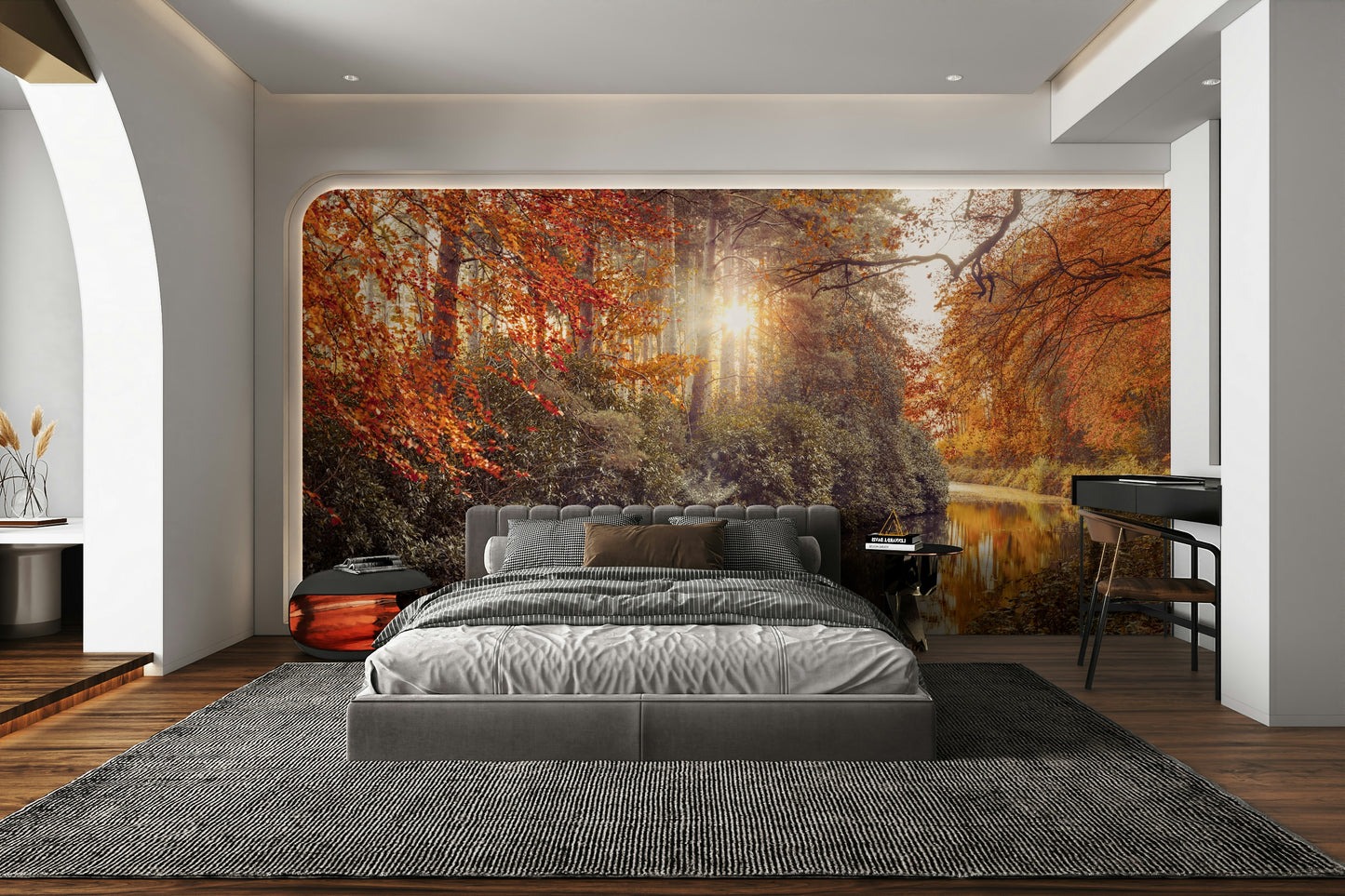 A calm and serene wall covering.

