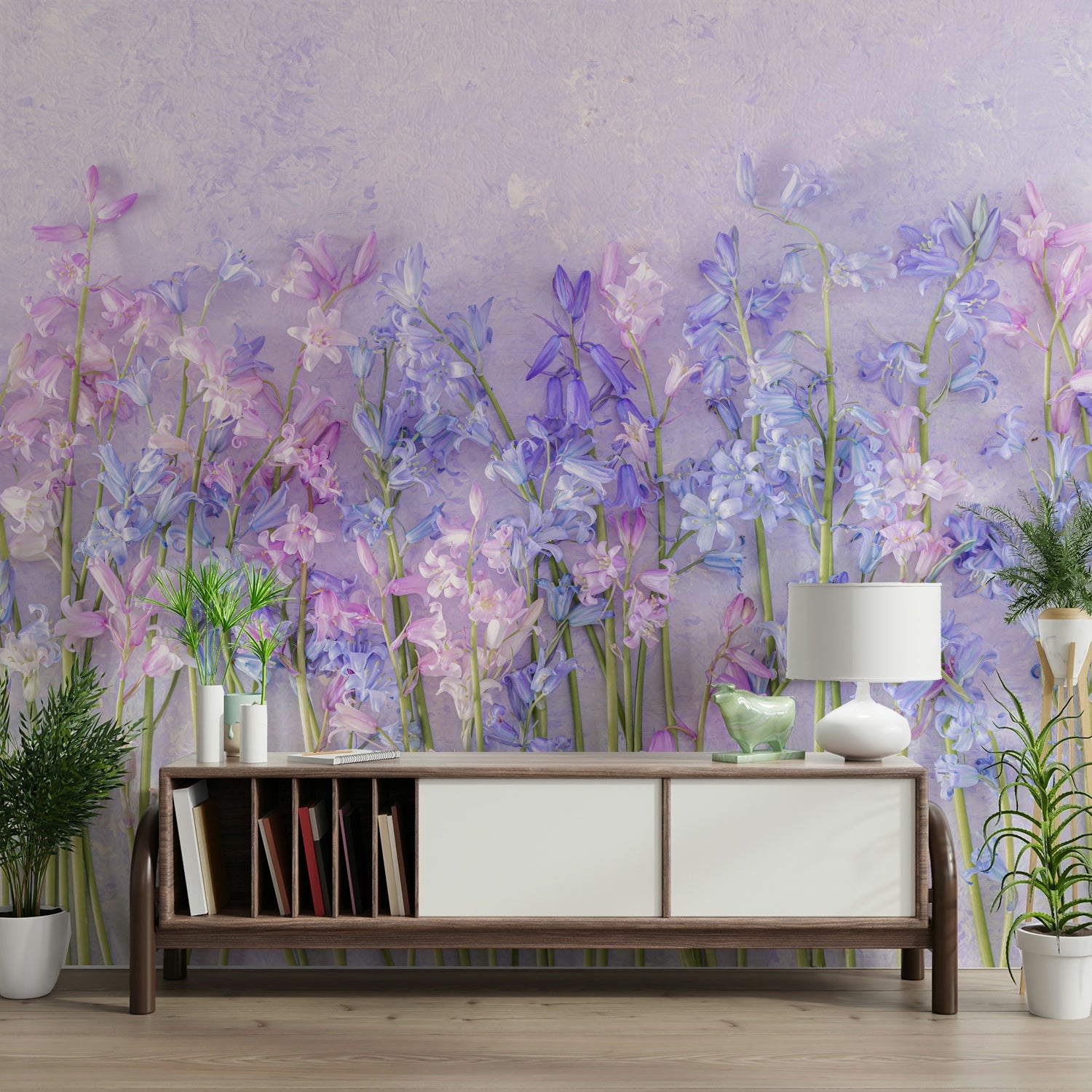 A calm and serene wall covering.

