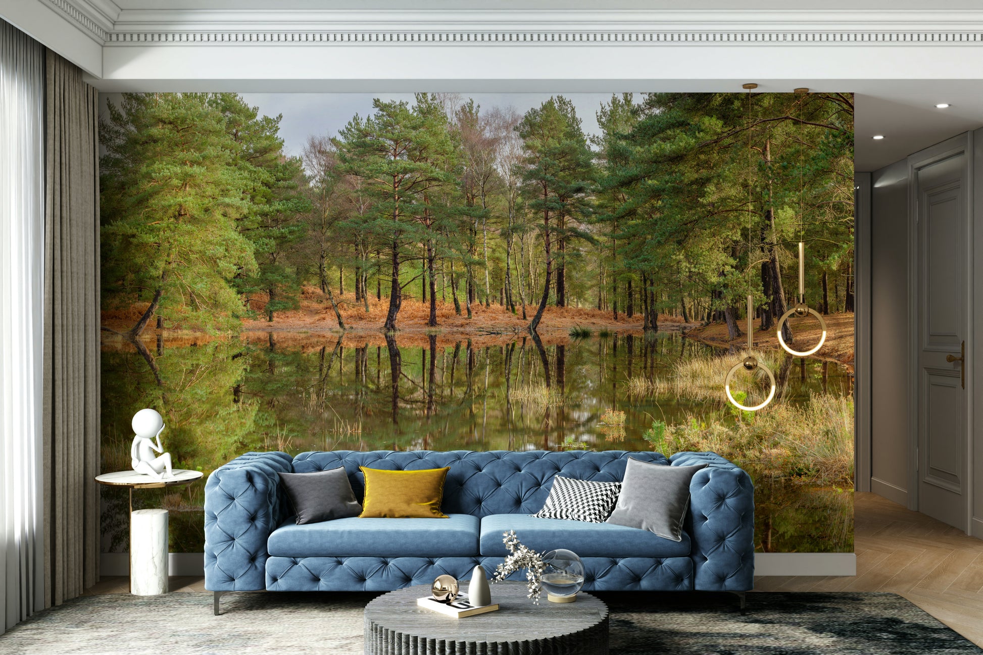 The wall art combines a nature theme with a magical feel.

