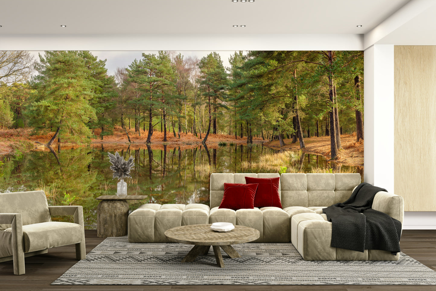 A seamless pattern for a living room or bedroom.

