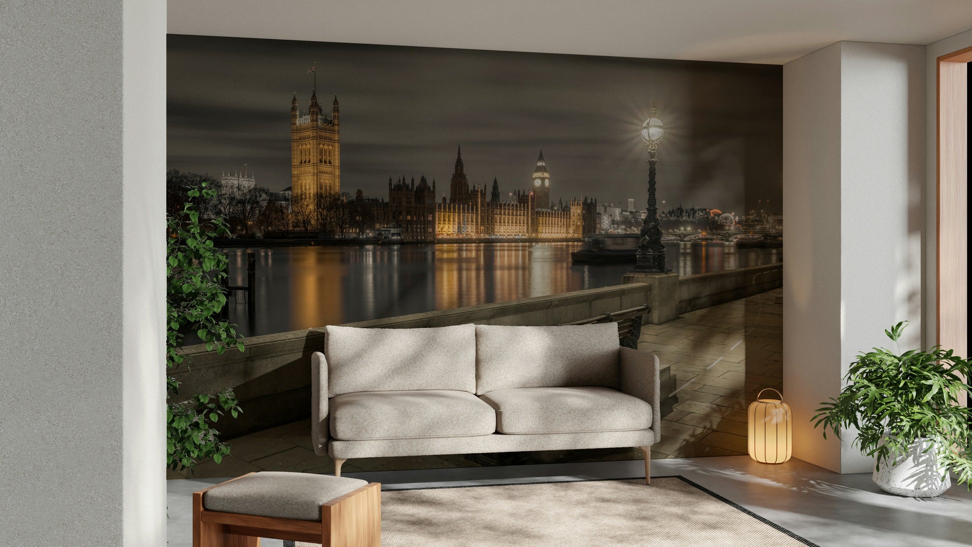 A seamless pattern for a living room or office.

