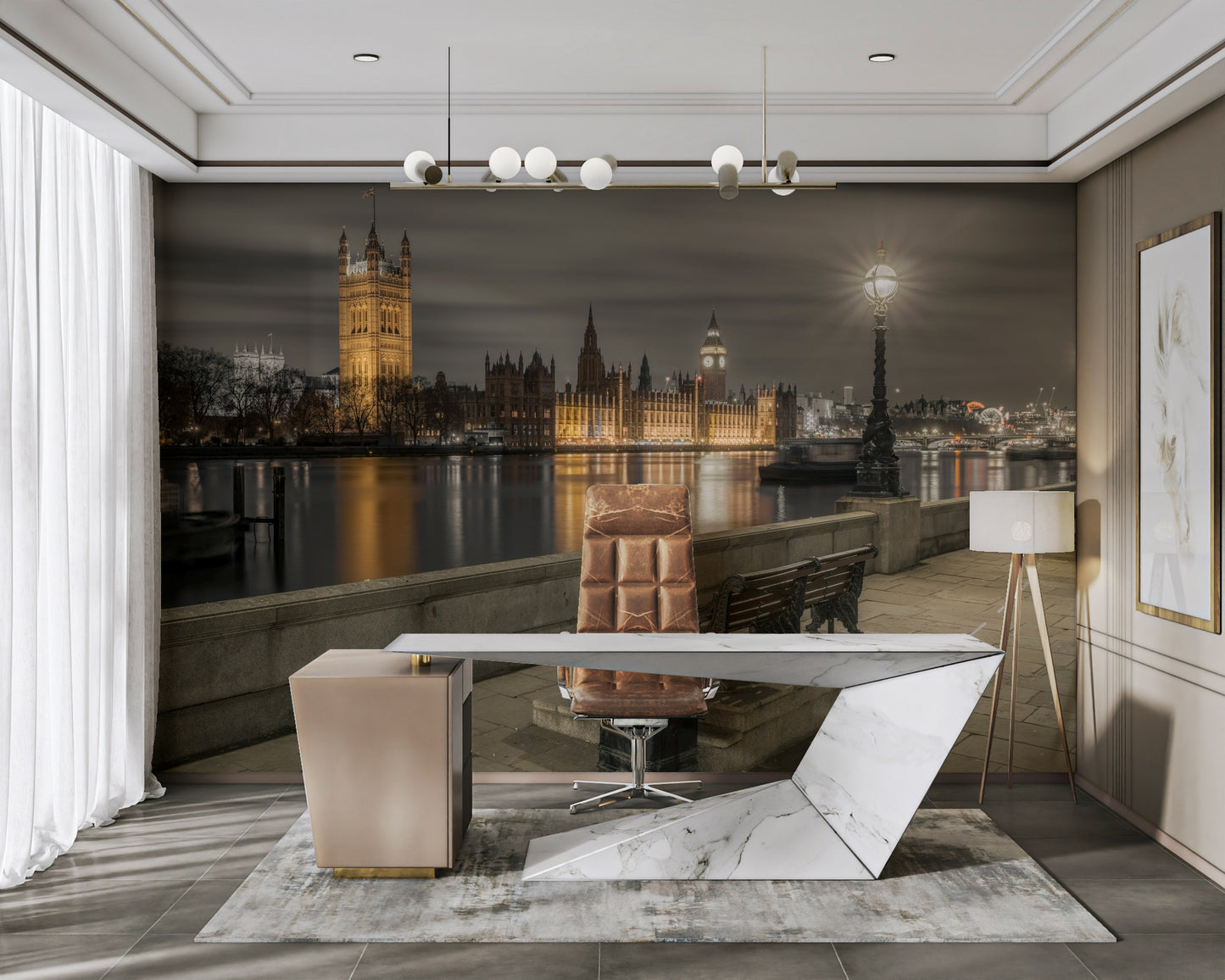 A sophisticated and elegant wall covering.

