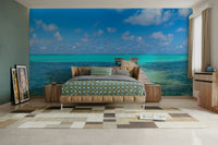 A calm and serene wall covering.

