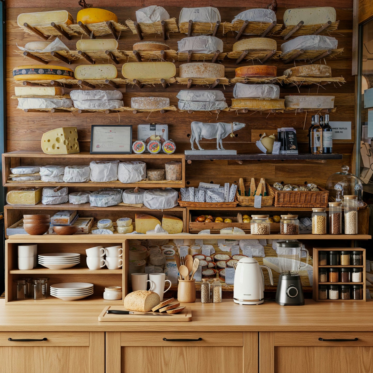 London's Organic Cheese Shop Wall Mural