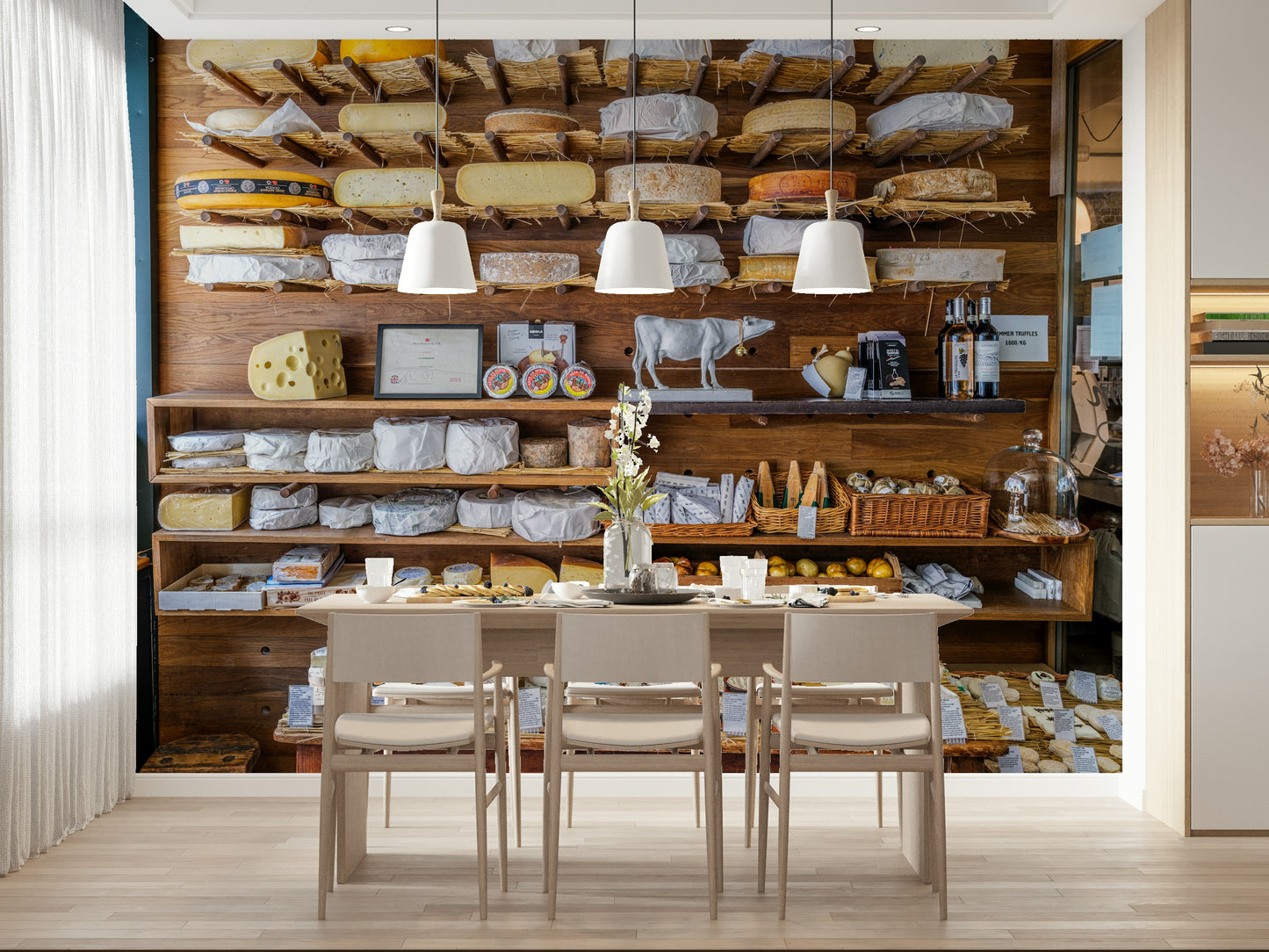 London's Organic Cheese Shop Wall Mural