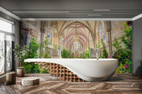 Wall mural of Chichester Cathedral's interior.

