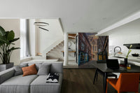 A seamless pattern for a living room or study.

