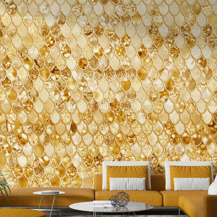 A sophisticated and luxurious wall covering.

