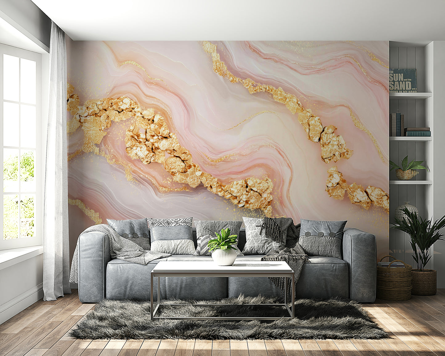 A close-up of the delicate marbling texture.

