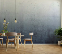 The wall art combines soft and hard elements.

