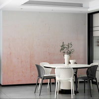 Wall mural with a pink ombre on a concrete texture.

