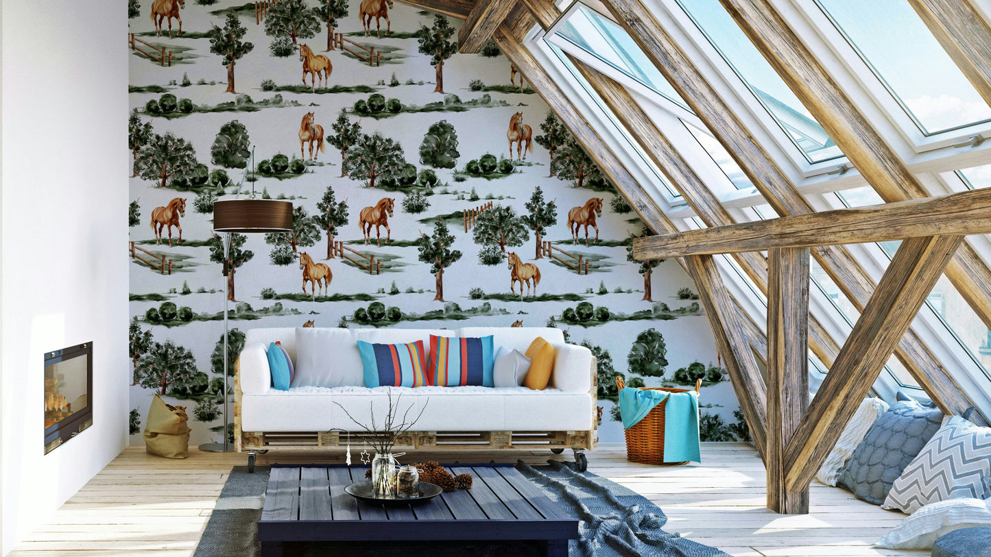 The mural has a natural, calm feel.

