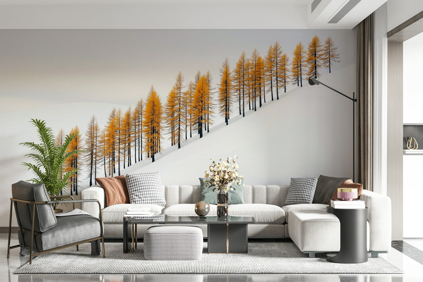 Winter's Gold Wall Mural
