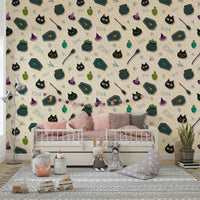 Boo! Halloween Fun Pearl moon mural wallpaper

