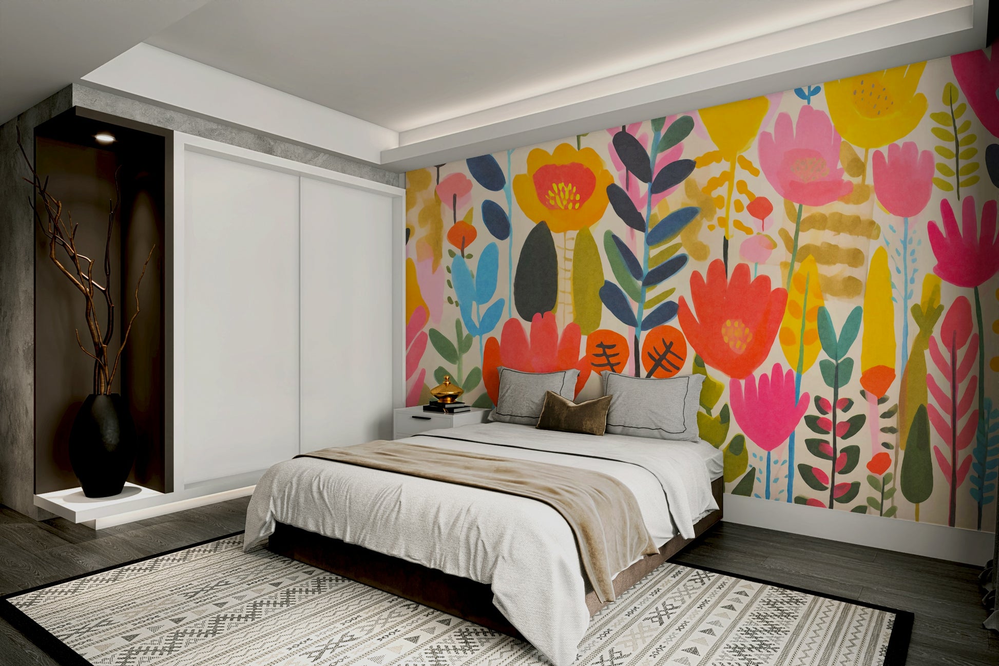 This piece is ideal for a child's room, a playroom, or a creative space.
