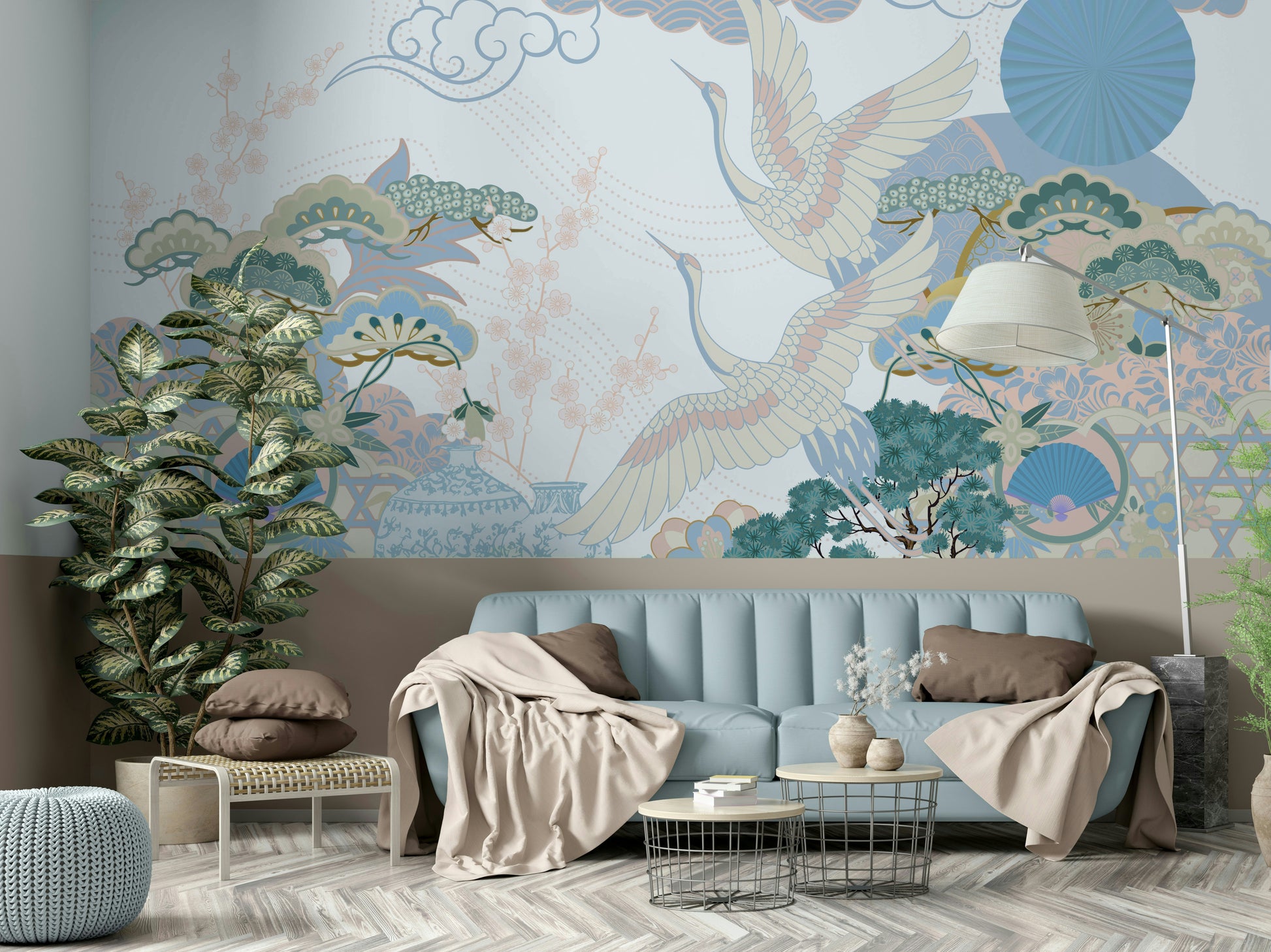 The design has a beautiful, artistic aesthetic, inspired by Asian art.

