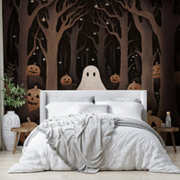 Pumpkins Ghost Wall Mural holiday theme.

