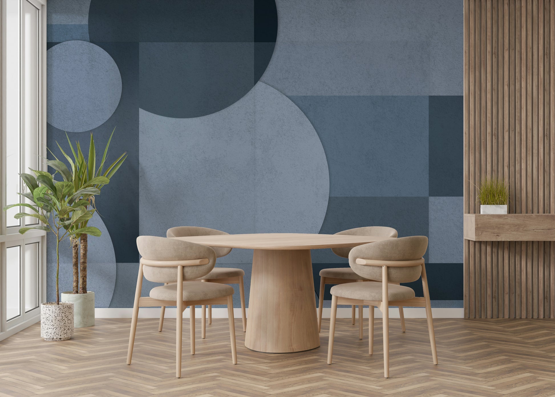 The composition is balanced and calming.

