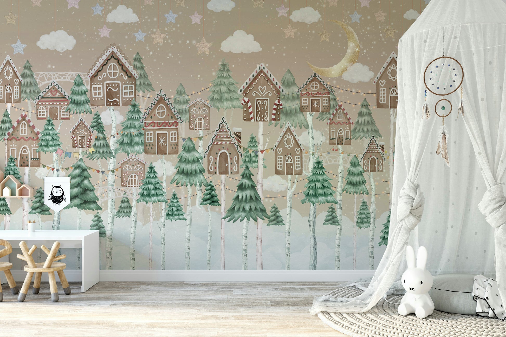 The style is painterly or a soft-focus photograph.

