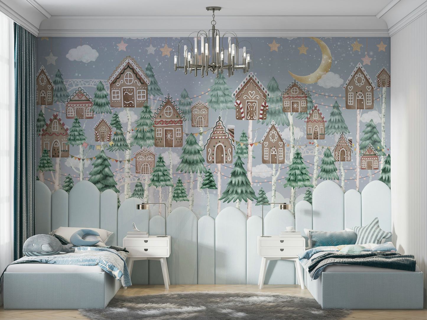 The composition is full and detailed, with a sense of winter charm.

