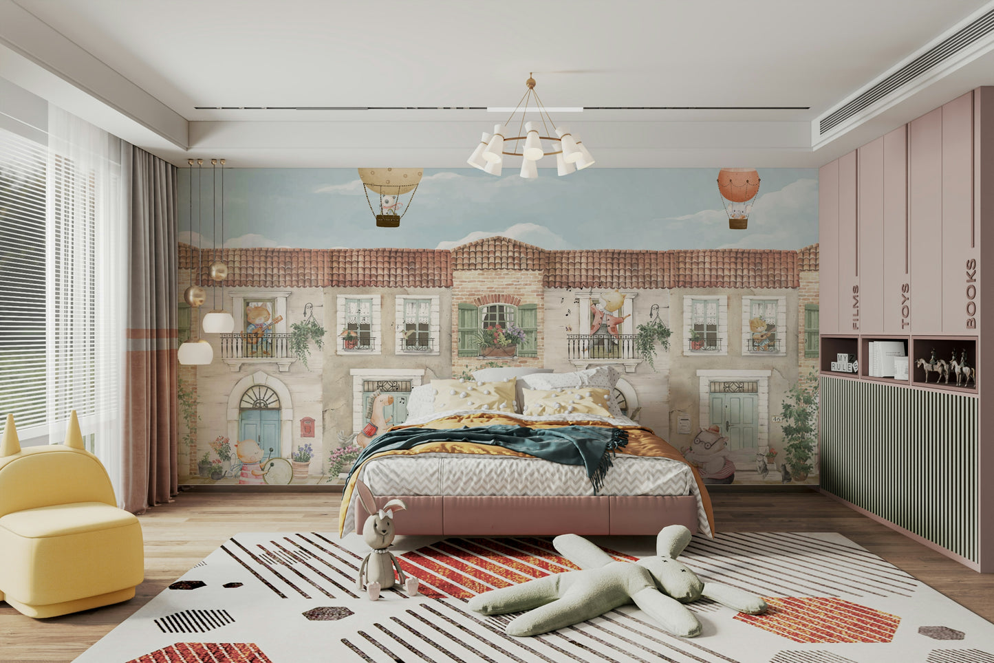 The design feels playful and gentle.

