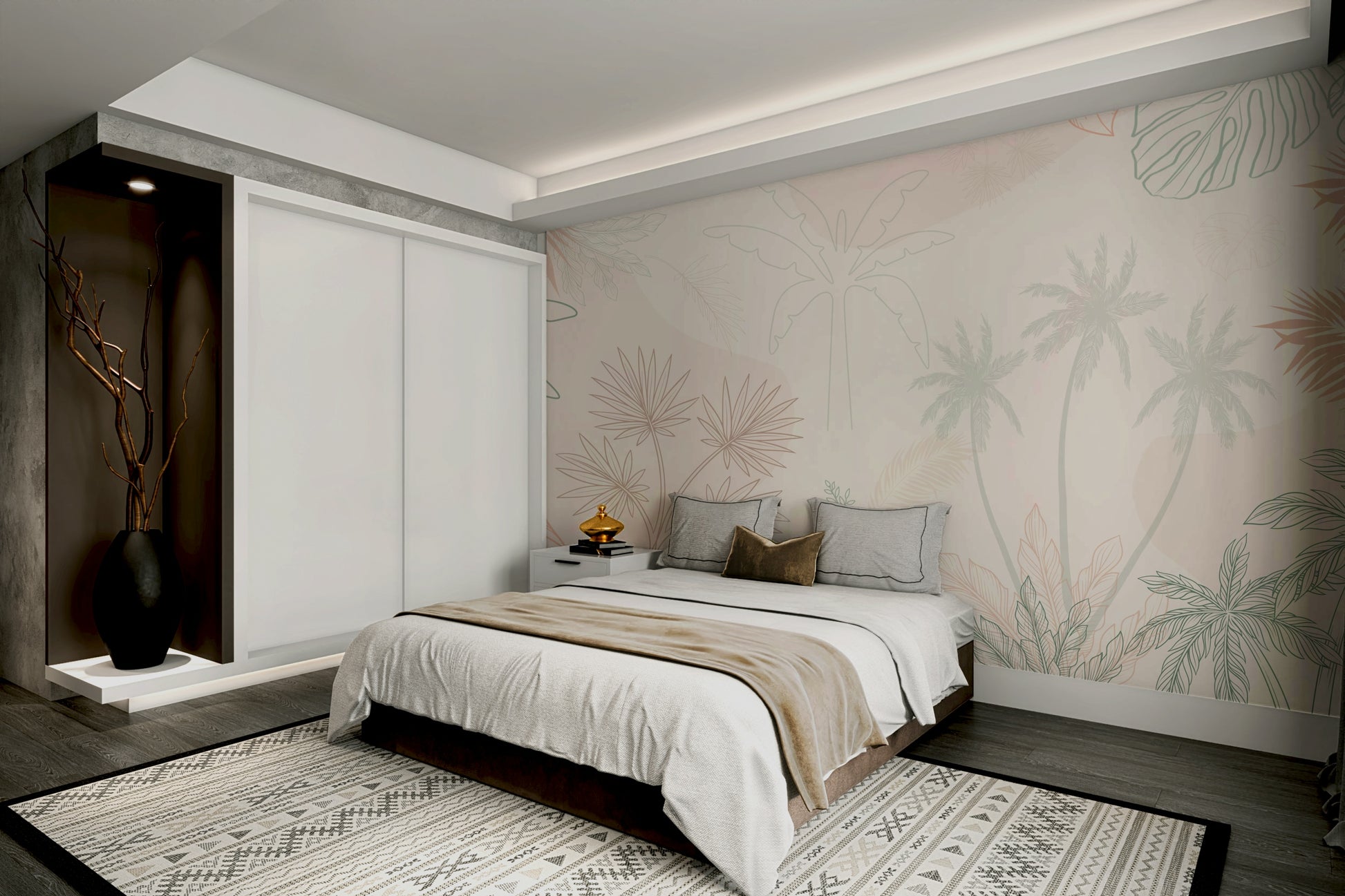 The design has a beautiful, artistic aesthetic.

