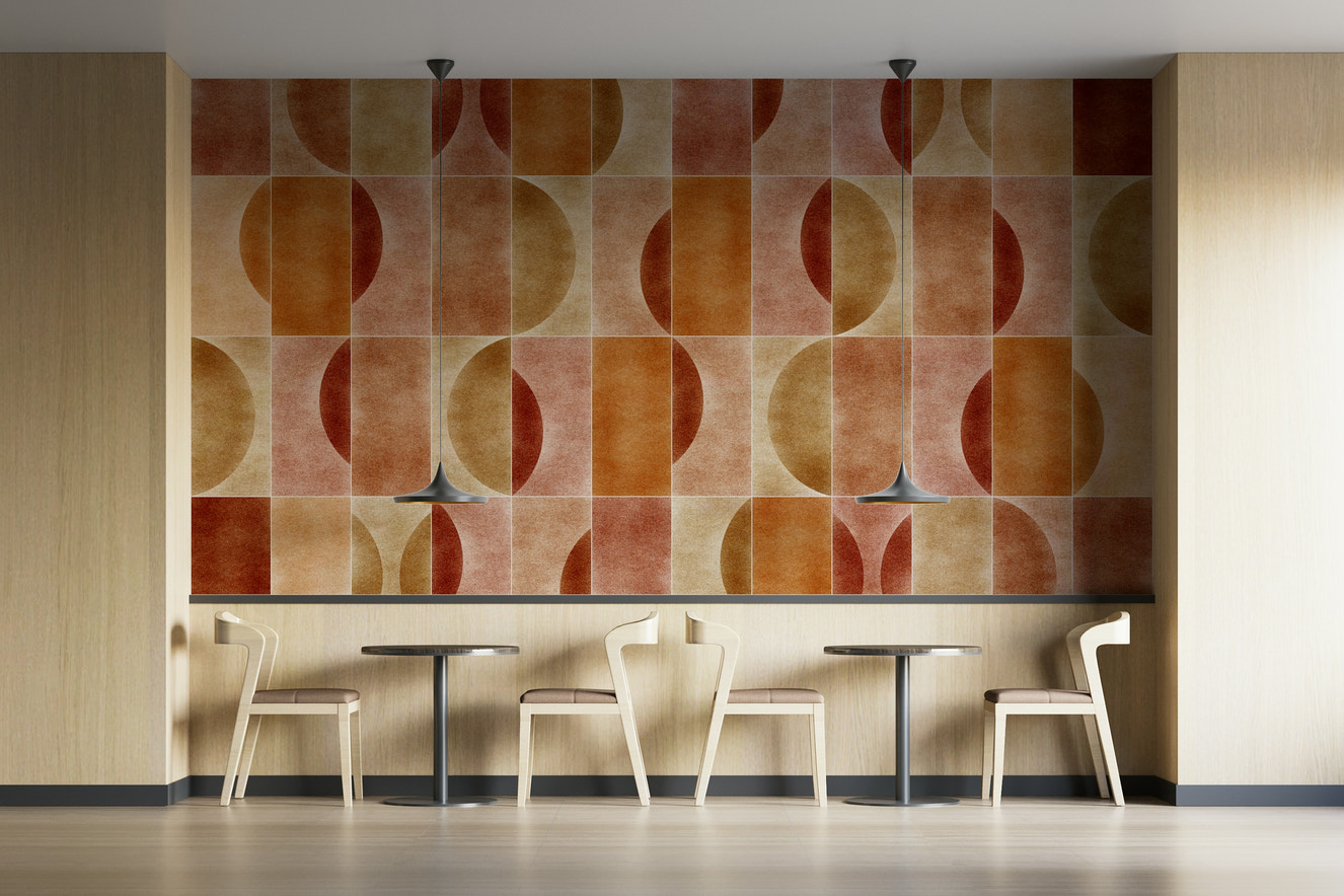 The design features clean lines and intersecting shapes.

