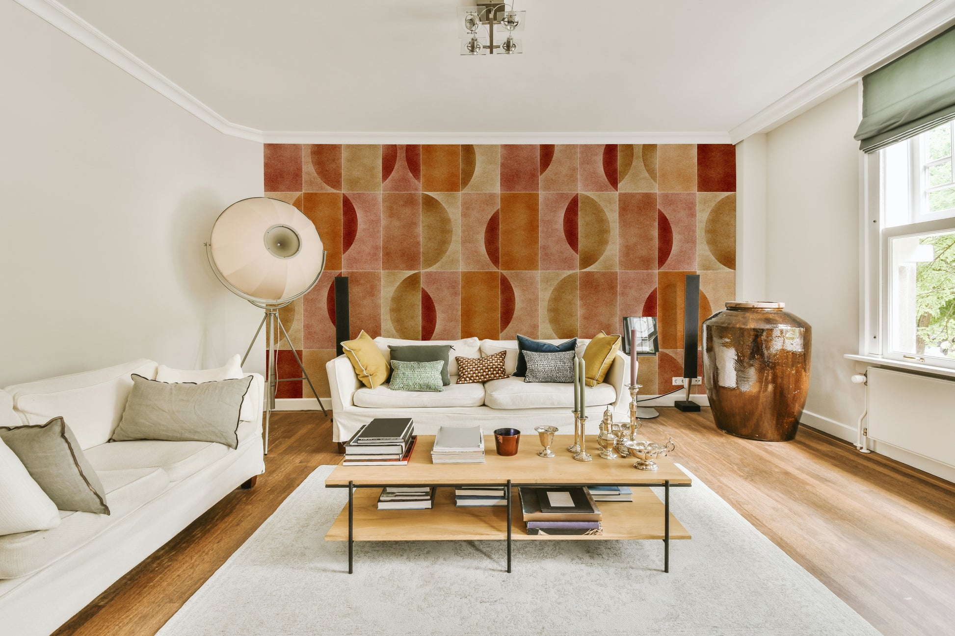 The composition is a repeating, modern pattern.

