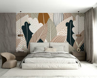 The colors are soft and gentle, with warm oranges, reds, and yellows.

