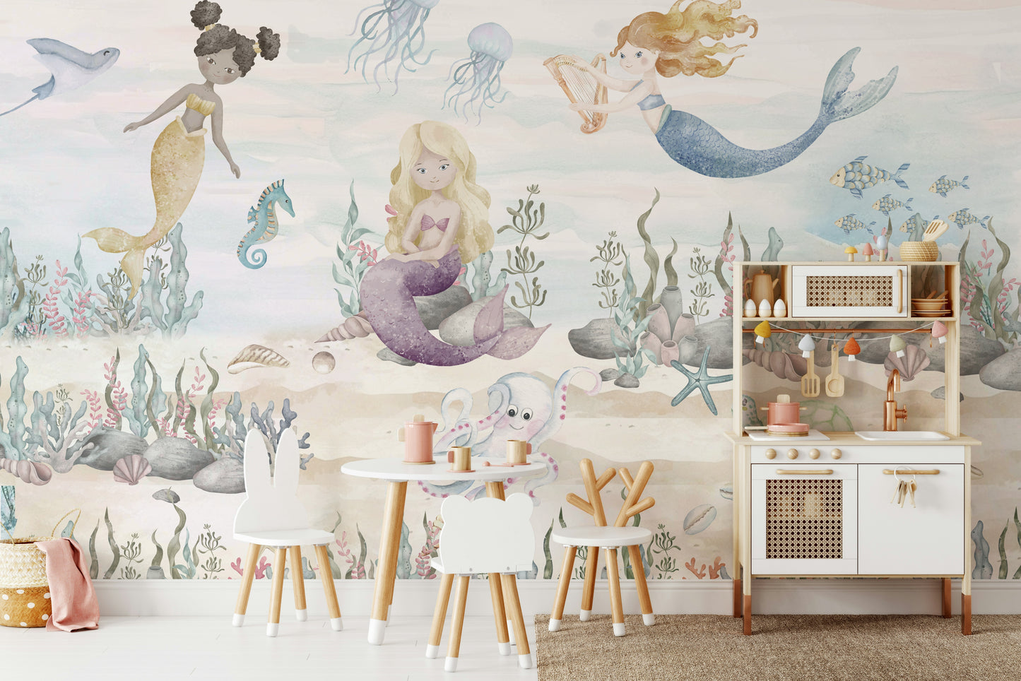 The image is suitable for a children's room or a playroom.

