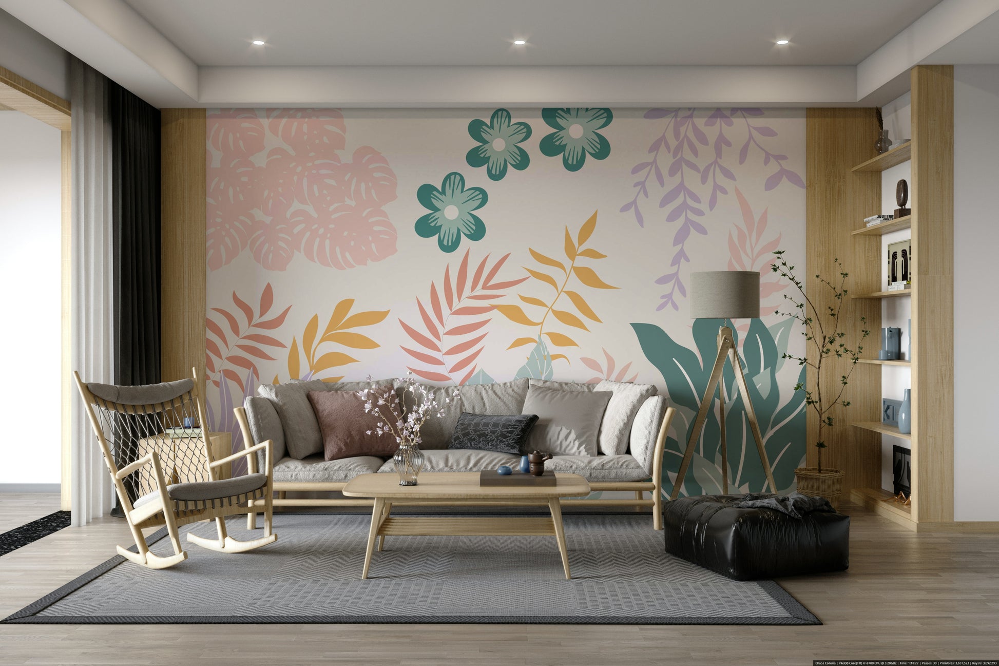 The design has a beautiful, artistic aesthetic.

