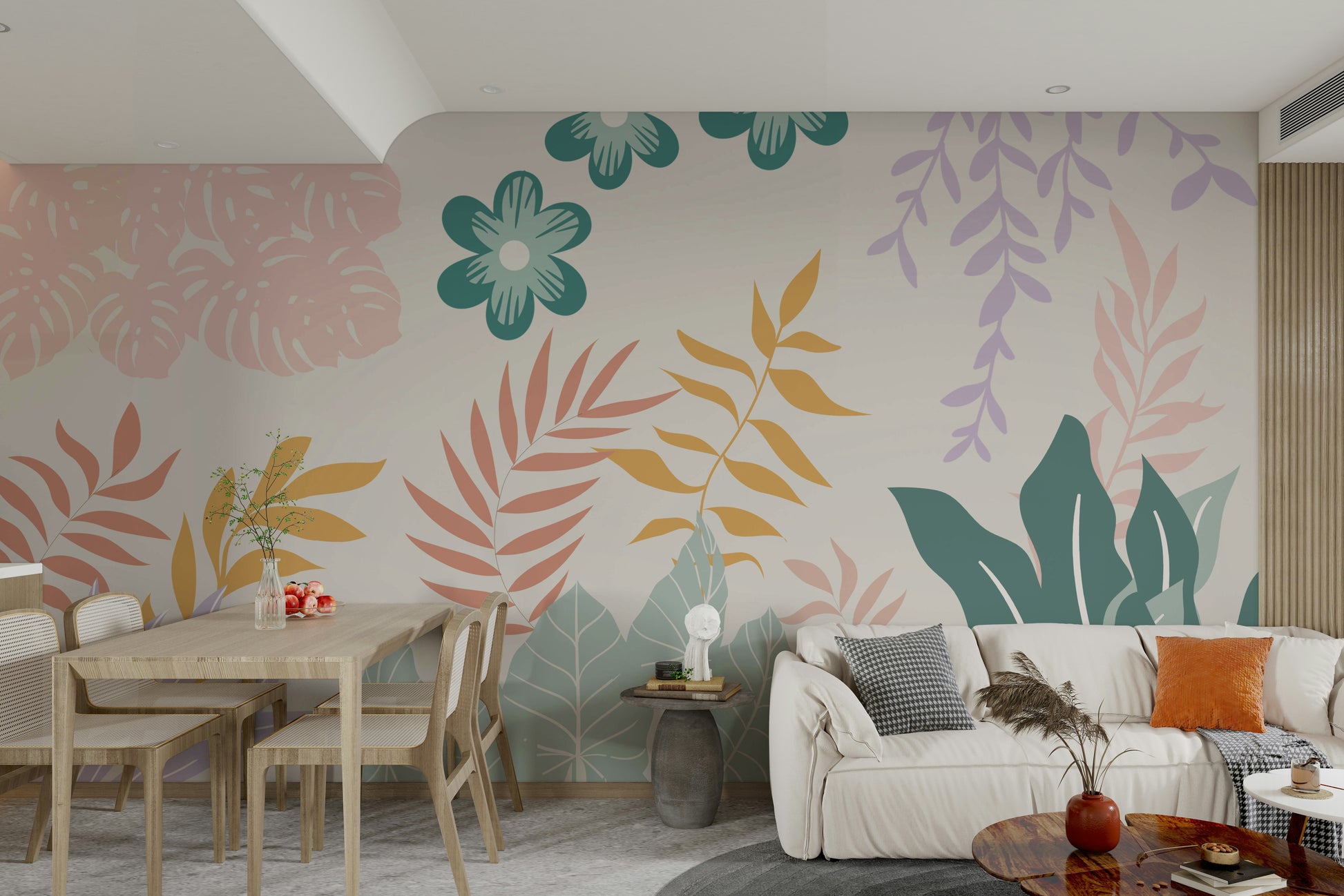 The colors are soft and gentle, with pale, earthy hues.

