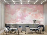 The design features soft clouds illuminated by moonlight.

