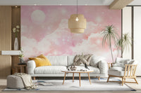 The colors are soft and gentle, with pale blues, grays, and whites.

